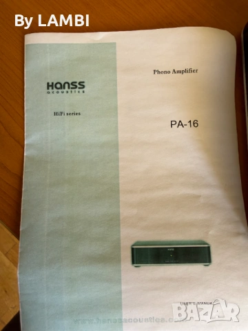 RIAA Phono HANSS acoustics PA16 MM/MC, снимка 8 - Грамофони - 54538320