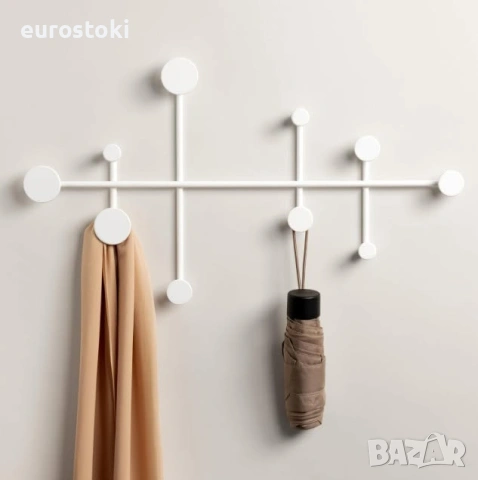 Метална стенна закачалка Kazai SVAL, модерна стенна закачалка с минималистичен дизайн, до 30 кг
