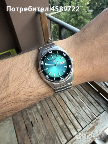 SEIKO 5 Тюркоаз 1989 , снимка 2 - Мъжки - 55457472