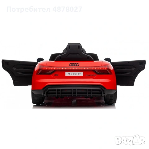 Акумулаторен джип Audi RS E-Tron GT 4X4 Licensed с меки гуми и кожена седалка 12V, снимка 12 - Детски велосипеди, триколки и коли - 55253477