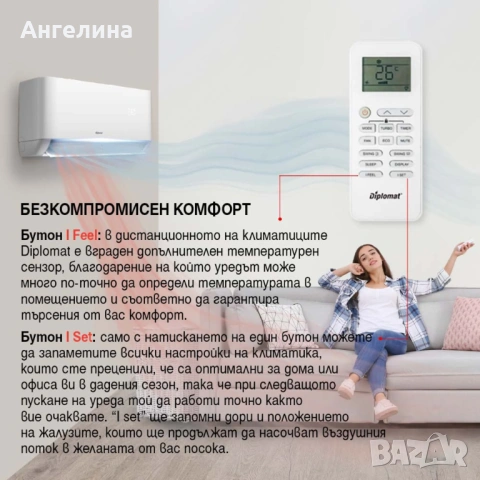 Климатик Инверторен DIPLOMAT DAC-180CAN, снимка 7 - Климатици - 54629347