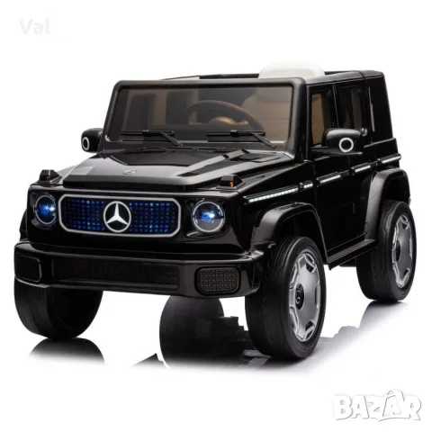 🚙 Акумулаторен джип Mercedes EQG Electric G-Class 12V с отварящи се врати меки гуми 4x4⚫️, снимка 2 - Електрически играчки - 55051280