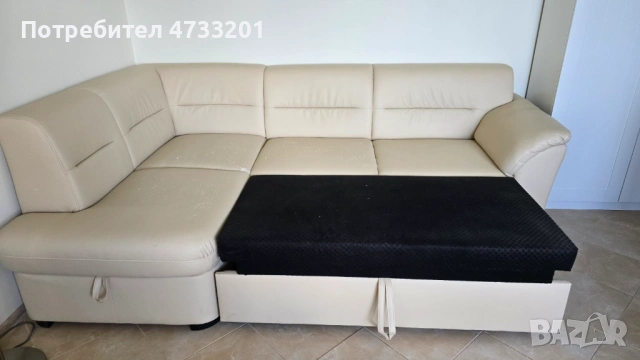 Диван - ъглов, разтегаем, снимка 2 - Дивани и мека мебел - 54399293