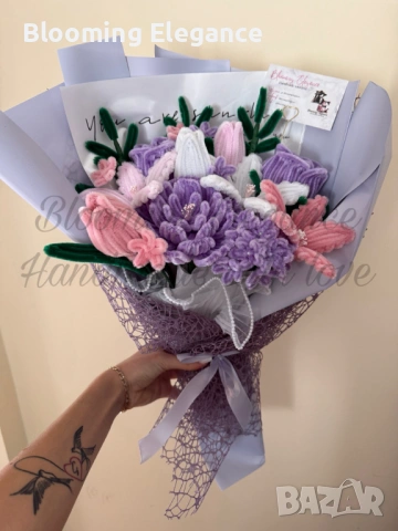 Вечен букет от плюшена тел