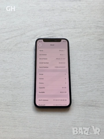 iPhone 12 Mini 64 GB Black | 99% Батерия| Перфектен, снимка 3 - Apple iPhone - 55070732
