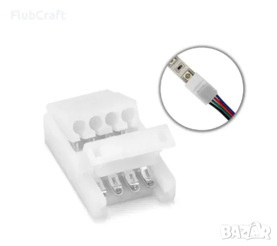 Конектор за LED лента – 4 пина/10мм
