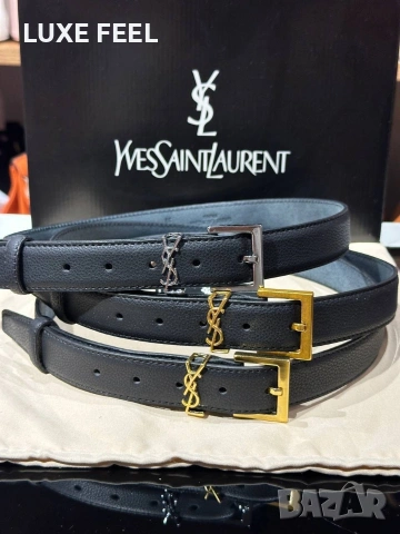 YVES SAINT LAURENT 💎 Естествена Кожа , снимка 8 - Колани - 54020220