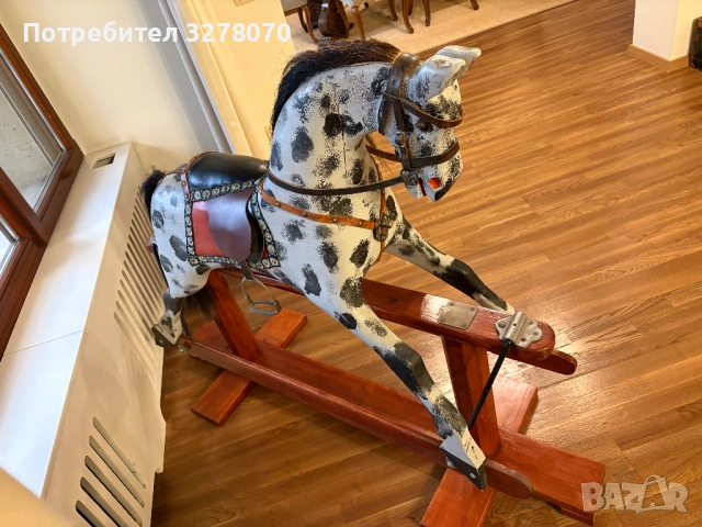 античен люлеещ се кон, снимка 4 - Антикварни и старинни предмети - 54078932