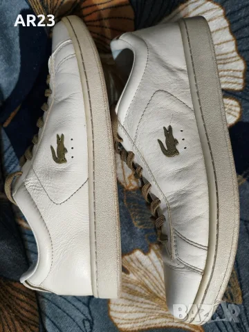 Оригинални мъжки кожени маратонки LACOSTE - Естествена кожа - №44 сникърси, снимка 3 - Маратонки - 55471024