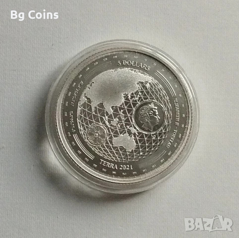 Сребро 1 OZ 2021, снимка 2 - Нумизматика и бонистика - 54318182