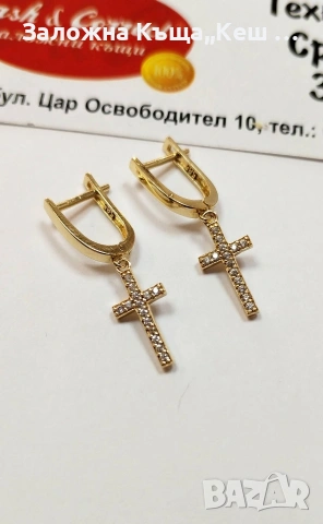 Златни обеци 14К.Тегло 2.05 гр.Цена 166 €., снимка 2 - Обеци - 54105950