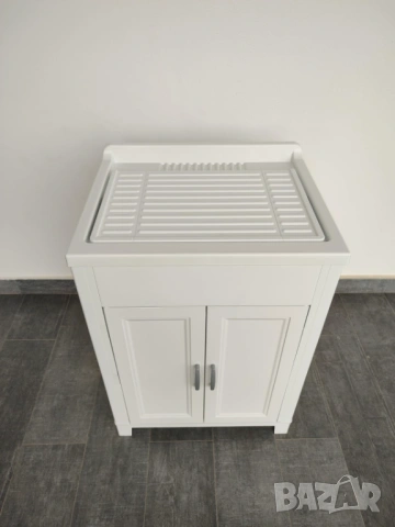 Пластмасов Шкаф с Мивка Adventa 60x50x85 см | Бял, за Двор, снимка 3 - Мивки - 54682069