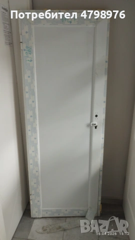Алуминиева врата 66 / 178 см, бяла, снимка 2 - Дограми - 54218312