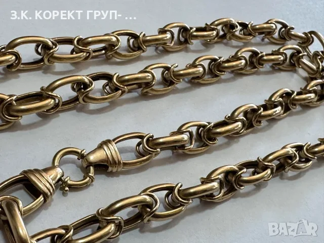 Златен синджир 14K – 45,11гр. / 71см. / Отлично състояние, снимка 4 - Колиета, медальони, синджири - 55476860