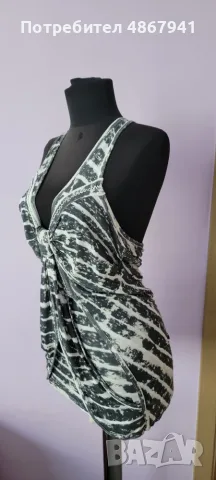 KAREN MILLEN интересен памучен потник, снимка 2 - Потници - 55422108
