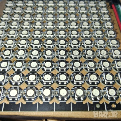 WS2812 B RGB-IC LED панел, 10x10 100 светодиода , снимка 4 - Лед осветление - 54660691
