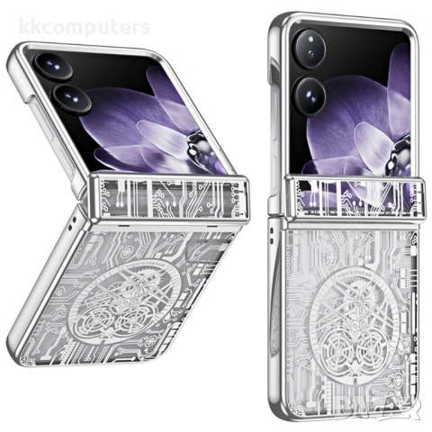 Твърд Калъф за Xiaomi Mix Flip 5G Mechanical Legend Electroplating PC с Протектор – 5 цвята, снимка 4 - Калъфи, кейсове - 54746179