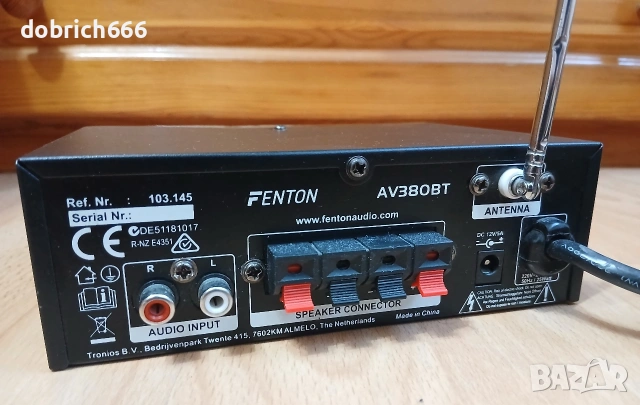 Усилвател радио караоке Fenton USB SD Bluetooth Aux FM 12 220V 25 евро, снимка 4 - Ресийвъри, усилватели, смесителни пултове - 54803621