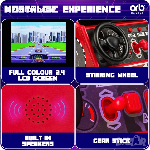 Ретро мини аркадна състезателна игра, снимка 3 - Други игри и конзоли - 53985171