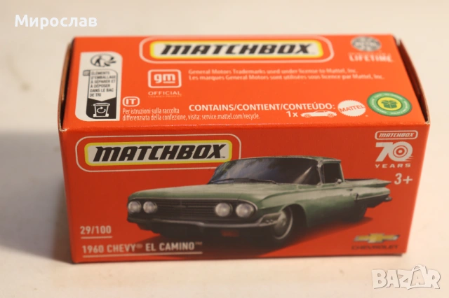 1:64?? МАТCHBОX CHEVY EL CAMINO КОЛИЧКА МОДЕЛ, снимка 2 - Колекции - 54596112