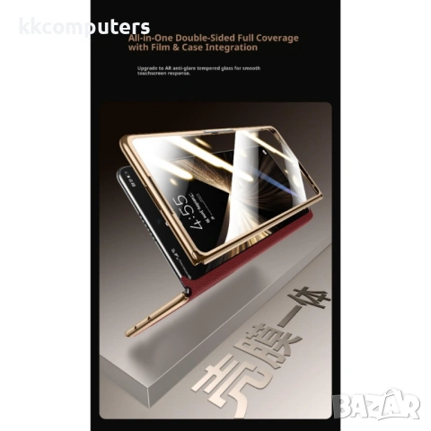 SULADA Магнитен Кожен Калъф за Honor Magic V5 5G от Естествена Телешка Кожа с Протектор, снимка 4 - Калъфи, кейсове - 53981815