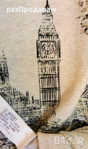 Блуза с Картина - Лондон - LONDON-UK- LC WAIKIKI, снимка 4 - Тениски - 54606282