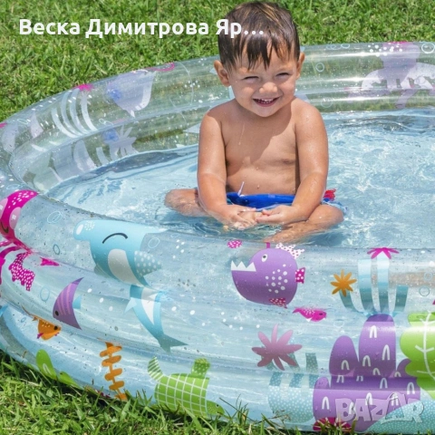 Детски надуваем басейн 152 x 30 см – 3 въздушни пръстена, 282 л, за деца 2+, снимка 5 - Басейни и аксесоари - 54933687