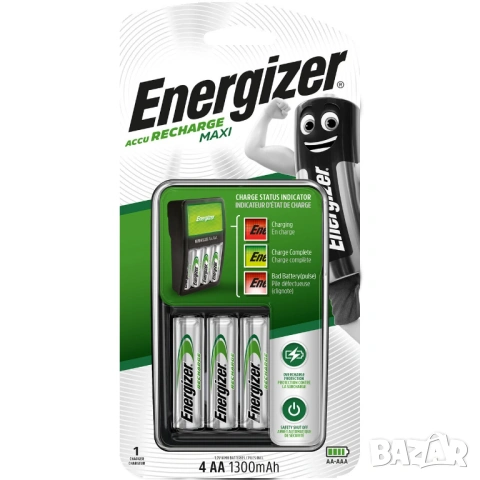 Акумулаторни Батерии Duracell / Energizer, Зарядно за презареждащи батерии АА, ААА, снимка 3 - Друга електроника - 54445712