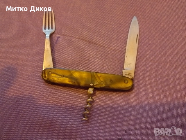 Буковец ножче джобно от соца #4 три части седеф с малко луфт
