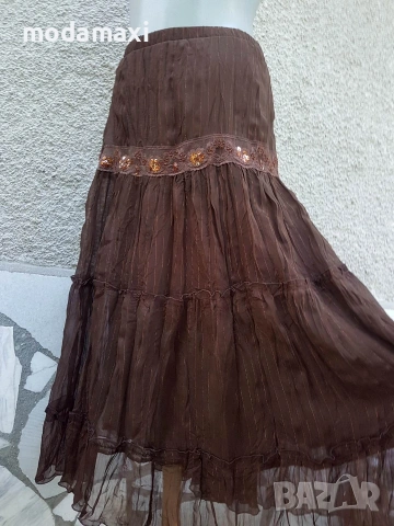 3XL/4XL   Нова пола с пайети NOW , снимка 3 - Поли - 54982472