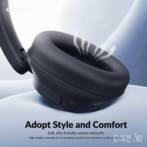 TONEMAC H7 Безжични Bluetooth слушалки с активно шумопотискане, ANC Hi-Fi аудио, 40 мм, снимка 6 - Bluetooth слушалки - 55569772