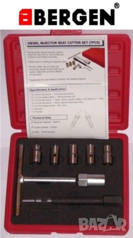 Оригинал NEILSEN Английски 8-в-1 К-т ФРЕЗЕРИ и Принадлежности за Легла Дюзи Дизел Двигатели БАРТЕР, снимка 15 - Куфари с инструменти - 54176096