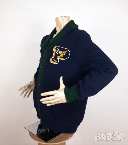 Polo Ralph Lauren Letterman P-Wing - Оригинална жилетка размер XL, снимка 4 - Пуловери - 54067588