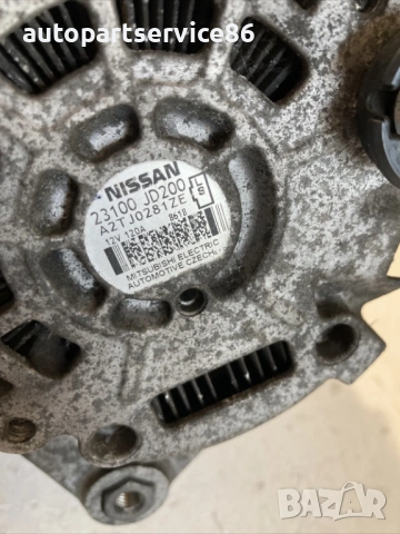 Алтернатор 120Ah за Nissan Qashqai 2.0 бензин MR20DE (2010) 23100Jd200, снимка 3 - Части - 54368498