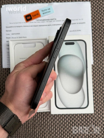 ❗️ НОВ❗️36М ГАР! 📛iPhone 15 Лизинг от 20€/мес Black/ черен128гб , снимка 5 - Apple iPhone - 54052087