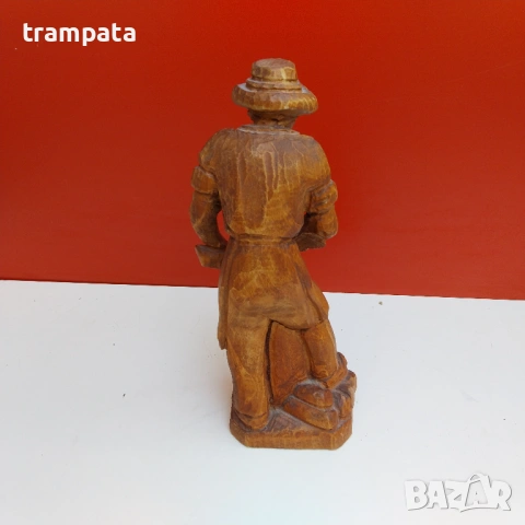 НАЙ ДОБРАТА ОФЕРТА Стара немска дърворезба, статуетка ,фигура дървар , снимка 4 - Антикварни и старинни предмети - 54313874