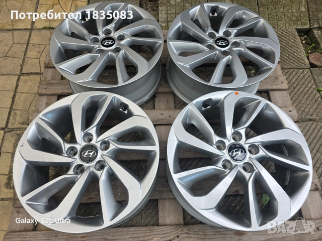 Лети джанти 17ки 5х114.3 Hyundai, снимка 2 - Гуми и джанти - 54855055