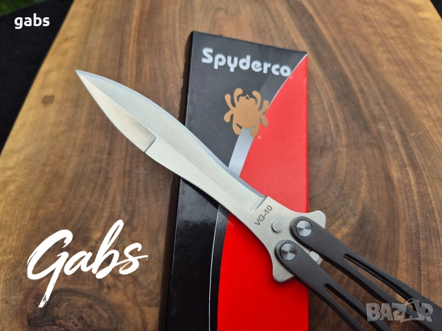 Сгъваем нож пеперуда Spyderco SpyderFly Butterfly B01P, снимка 8 - Ножове - 54751743