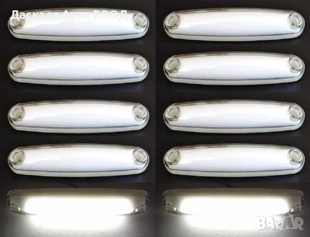 1 бр. диодни Лед LED габарити НЕОН светлини лампи 12-24V 3 цвята, снимка 5 - Аксесоари и консумативи - 54443960