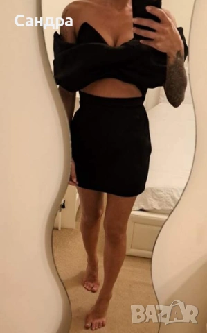 Черна рокля, снимка 3 - Рокли - 54019524