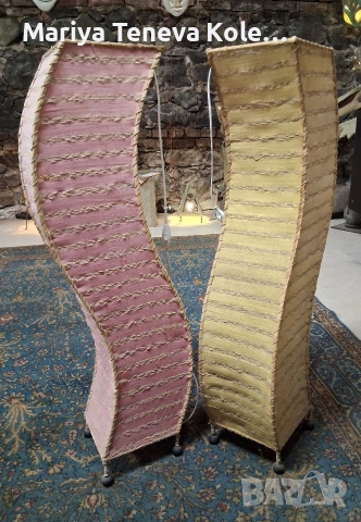 Лампи от плат с вплетено лико от ракита. Височина-1м. 