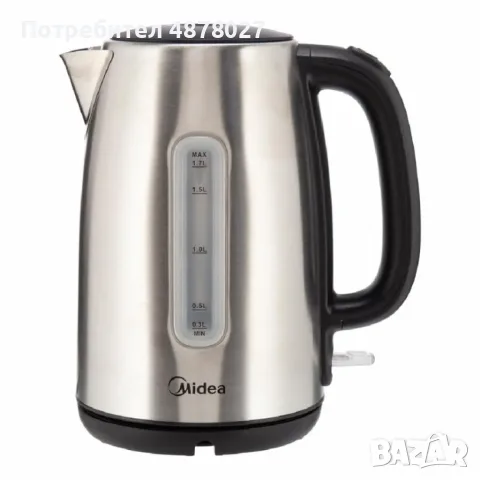 Марка / Модел: Midea MK-17S30D2; Мощност: 1850 – 2200 W; Капацитет: 1,7 литра; Материал: Неръждаема , снимка 2 - Кани - 55325270