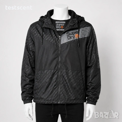 Superdry мъжко ветровка яке (Windbreaker) - размер 2XL - Черно