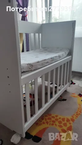 Дървено легло "cosleeping bed", снимка 2 - Бебешки легла и матраци - 55655852