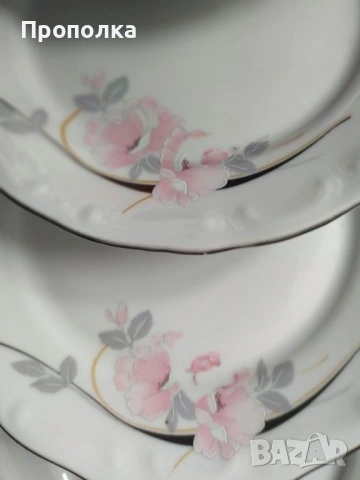 Български чашки с красиви, нежни декори и десертни чинийки, снимка 7 - Чаши - 54101103