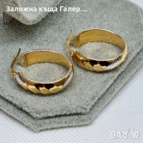 Елегантни златни обеци 585, 3,30г – стил и блясък, снимка 4 - Обеци - 54215866