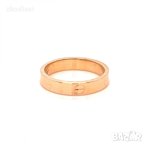 Златен дамски пръстен Cartier 1,22гр. размер:50 14кр. проба:585 модел:37774-2, снимка 2 - Пръстени - 54914370