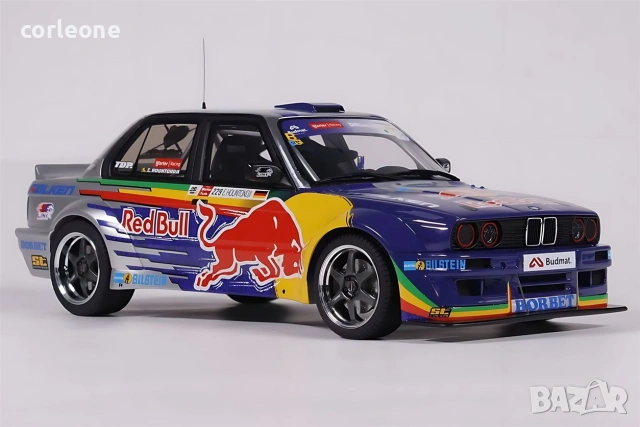 BMW E30 V8 n.229 E. Hountondji Red Bull Driftbrothers Drift 2023 -  мащаб 1:18 на Otto нов в кутия, снимка 4 - Колекции - 55281656