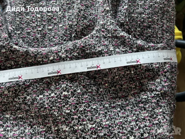 ZARA къса туидена рокля с пайети, размер XS, снимка 3 - Рокли - 55616821