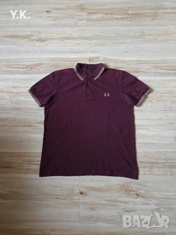 Оригинална мъжка тениска с яка Fred Perry